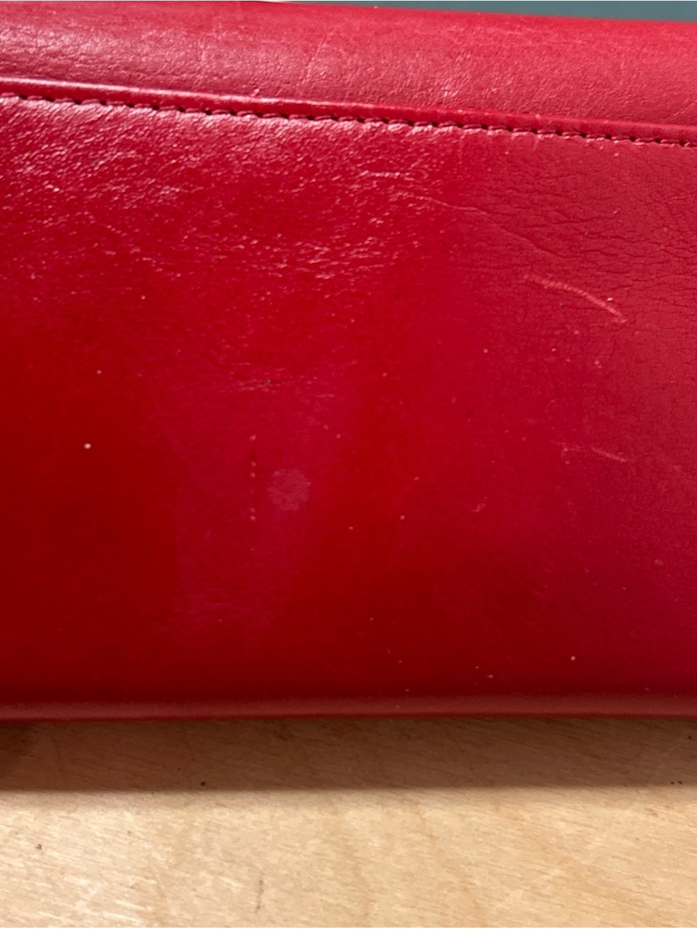 NEW Hobo Amica Leather Wallet - Billfold Color Red New front zip pocket - Picture 11 of 12